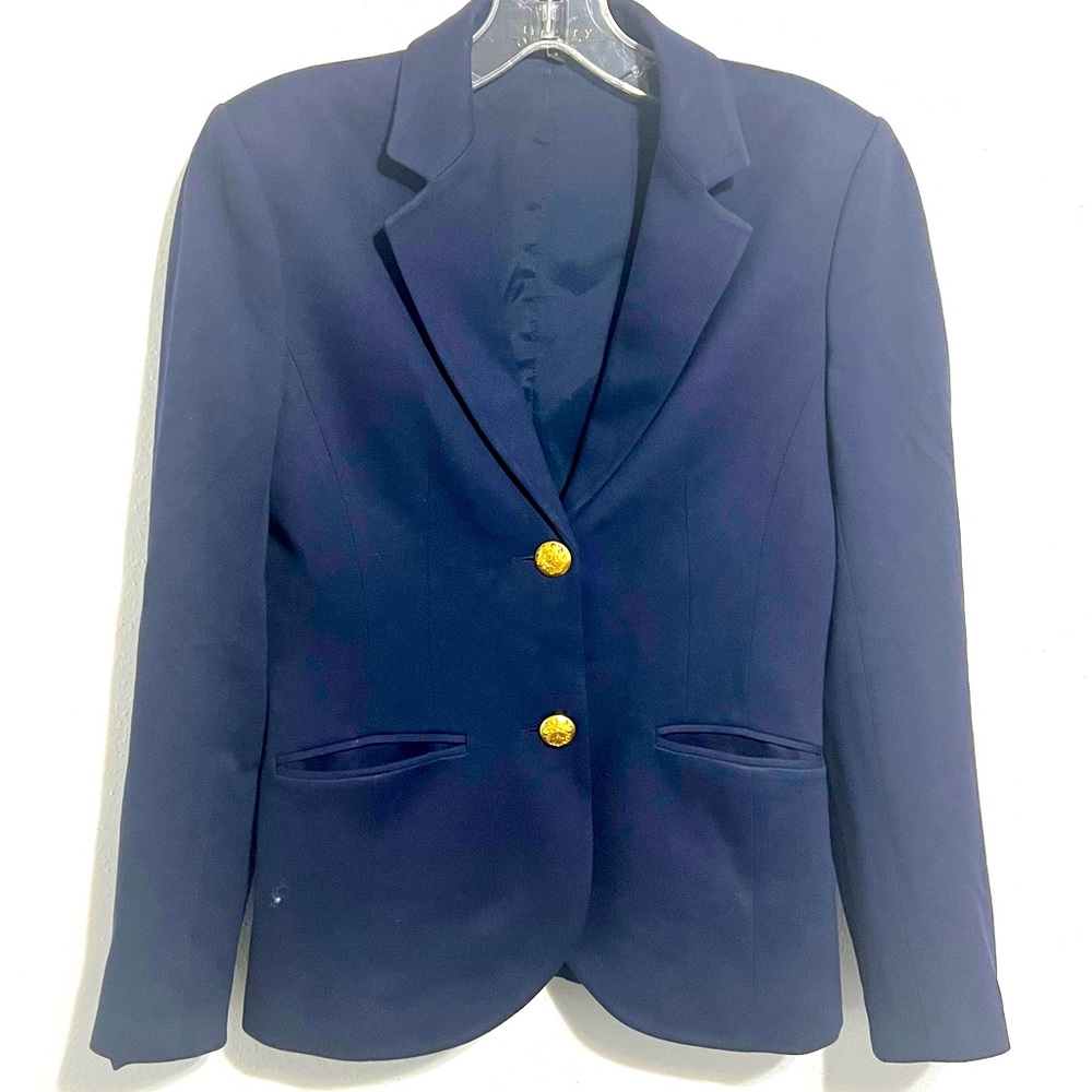Theory Navy Button Front Blazer Size 2 - image 1